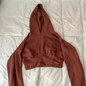 Forever 21 crop zip corset hoodie